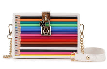 Load image into Gallery viewer, New Arrival Color Pencil Design Box Style Pu Ladies Party Clutch Bag Chain Purse Handbag For Women Crossbody Mini Messeng Bag