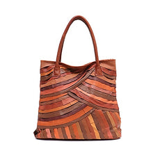 Load image into Gallery viewer, SC Brand Style Real Leather Tote Bag For Women Large Shoulder Bag Ladies Soft Sheepskin Patchwork Handbag Female Casual Purse